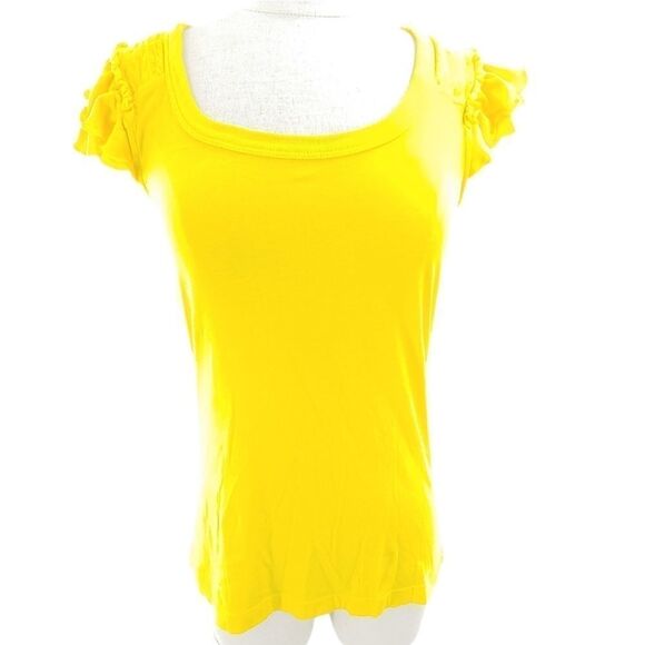 Juicy Couture ruffle cap sleeve tee shirt small - Picture 2 of 8
